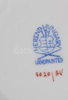 Herend Apponyi zöld mintás váza. Felfelé enyhén szélesedő vázatest, kézzel festett, jelzett, hibátla...