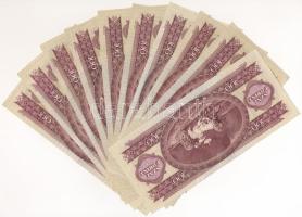 1975-1980. 100Ft (10x) T:VF,F mind szép papírral