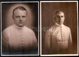 cca 1930 Keszthely, Müller fényképész pecsétjével jelzett, vintage portré felvételek egyházi személy...