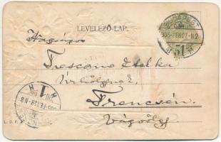 1905 Fedák Sári (János vitéz), Strelisky felvétele. Floral, Emb. frame (ázott sarok / wet corner)