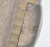 Ezüst (Ag) cigarettatárca aranyozott gilosált díszítéssel, Jelzett 131 g 12x,5 cm