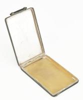 Ezüst (Ag) cigarettatárca geomterikus díszítéssel, Jelzett 56 g 8x5 cm