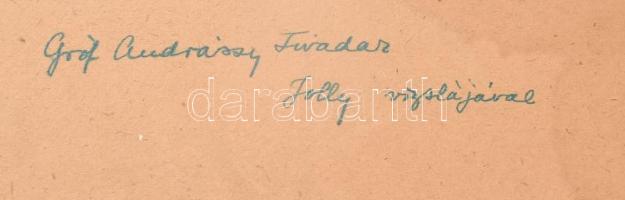 cca 1900 gróf Andrássy Tivadar (1857-1905) országgyűlési képviselő, festő, műgyűjtő, az MTA tagja va...