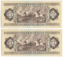 1983. 50Ft (2x) sorszámkövetők "D 609 035670 - D 609 035671" T:VF,F szép papír Adamo F21