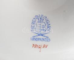 Herend Apponyi zöld mintás kétrészes gyertyatartó. Jelzett, hibátlan, m: 27 cm