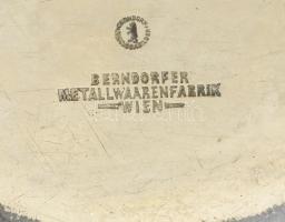 Berndorf szecessziós ezüstözött pecsenyés tál. Jelzett, kopással, karcokkal, 42x28 cm