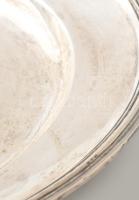 Werner antik vastagon ezüstözött kínálótál. Jelzett, kopással, d: 25 cm
