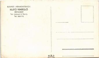 Budapest III. Hármashatárhegy, Kilátó Vendéglő. Tulajdonos Latorcai A. Károly (EK)