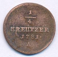 Ausztria 1781A 1/4kr Cu "II. József" T:F
Austria 1781A 1/4 Kreuzer Cu "Joseph II&quo...