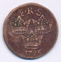 Svédország 1725. 1ö Cu T:F
Sweden 1725. 1 Öre Cu C:F
Krause KM#383