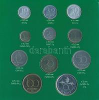 1995. 10f-200Ft (11xklf) "Magyarország pénzérméi" forgalmi sor dísztokban, közte 200Ft Ag ...