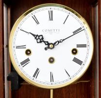 Comitti negyedütős Westminstert játszó falióra. Felhúzó kulccsal, működik , 70 cm