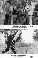 Kerékpárok és kerékpárosok különféle - eltérő időben, de cca 1989 előtt készült - filmek jeleneteibe...