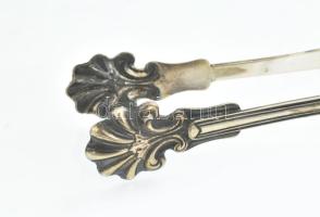 Cukorfogó Antik ezüst (Ag) díszítéssel 1866 Bécs 13 latos finomságjellel 64 g 17 cm