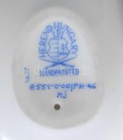 Herendi lila virágmintás porcelán levélnehezék. Kézzel festett, jelzett, hibátlan, 6x4,5x3 cm
