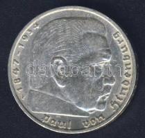 Német 3. Birodalom 1935F 5M Ag "Hindenburg" T:3+ ph.