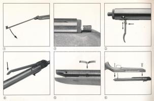 cca 1970-1990 Slavia 630/631 légpuska használati útmutató, cseh, angol és német nyelven, kissé folto...