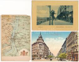 Budapest - 20 db főleg régi képeslap vegyes minőségben