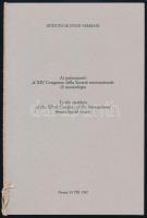 1987 Istituto di Studi Verdiani - Ai partecipanti al XIV Congresso della Societa Internazionale di Musicologica. / To the members of the XIVth Congress of the International Musicological Society. Nemzetközi zenetudományi kongresszus emléklapja, Giuseppe Verdi zeneszerző levelének hasonmásával.