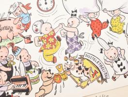 Szegő Gizi (1902-1985): A legifjabbak szabd szakszervezete sorozatból grafikák, karikatúrák vázlatai...