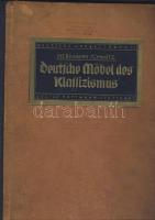 1923 Hermann Schmitz: Deutsche Möbel des Klassizismus című klasszicista bútorokról szóló német nyelvű könyve, Stuttgartban kiadva, szép állapotban / 1923 Classicist furniture book from Hermann Schmitz, in german language, Stuttgart issue, good condition