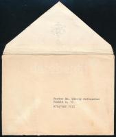 cca 1970 A budapesti svéd nagykövetség meghívója Dr. Hafenscher Károly lelkész részére, Ruben Josefs...