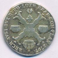 Osztrák Németalföld 1797C 1 Korona Tallér Ag "II. Ferenc" Prága (29,19g) T:F fülnyom, pati...