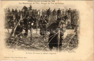 Francia hadsereg, Fetes Franco-Russes de 1901. Les Manoeuvres de l'Est, Attaque du Fort de Fresnes. La Genie detruisant les defenses d'approche / French military