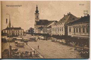 Máramarossziget, Sighetu Marmatiei;képeslapfüzet 10 képeslappal (utcák és épületek). Wizner és Dávid...