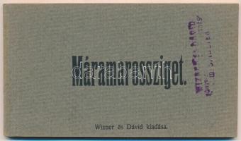 Máramarossziget, Sighetu Marmatiei;képeslapfüzet 10 képeslappal (utcák és épületek). Wizner és Dávid...