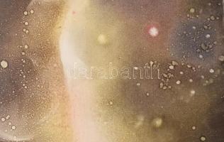 Máriási Masznyik Iván (1928-1997): Fényköd II. Olaj, farost, jelezve jobbra lent, hátoldalon autográ...