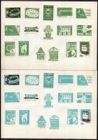 cca 1964 Kb 250 darabos izraeli gyufacímke gyűjtemény szépen rendezve lapokon