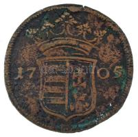 1706. X Poltura Cu "II. Rákóczi Ferenc" (8,31g) T:F patina Hungary 1706. X Poltura Cu "Francis II Rákóczi" (8,31g) C:F patina Huszár:1535., Unger II.:1133.a