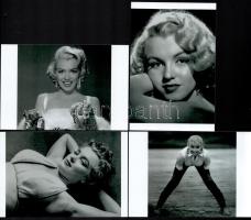 cca 1959 előtti felvételek, Marilyn Monroe (1926-1962) amerikai színésznő, fotómodell, énekesnő, 4 db modern nagyítás Pánczél György (1920-?) filmtörténész hagyatékából (film- és színházifotó gyűjteményéből), 10x15 cm