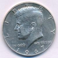 Amerikai Egyesült Államok 1967. 1/2$ Ag Kennedy T:AU,XF  USA 1967. 1/2 Dollar Ag Kennedy C:AU,XF  Krause KM#202a