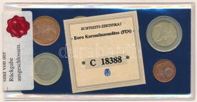 Finnország 1999-2002. 1c-2E (8xklf) forgalmi összeállítás műanyag tokban T:AU,XF patina
Finland 199...