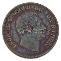 Német Államok / Baden 1849. 1kr Cu "I. Lipót" T:XF German States / Baden 1849. 1 Kreuzer Cu "Leopold I" C:XF Krause KM#218