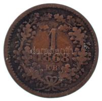 1868KB 1kr Cu "Angyalos címer" T:VF 
Adamo M4.1