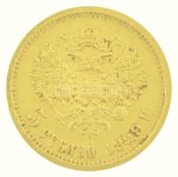 Orosz Birodalom 1899. 5R Au "II. Miklós" (4,29g/0.900) T:XF,VF patina, kis karc
Russian E...
