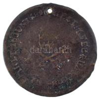 Olasz államok / Pápai Állam 1878. "IX. Pius emlékére" kétoldalas bronz lemezérem (30mm) T:...