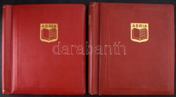 2 db Abria rugós berakó 14-16 osztott fehér lappal, egyikben elszórtan bélyegek