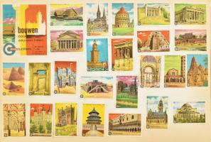 Legalább 4000 darabos vegyes külföldi gyufacímke gyűjtemény szépen rendezve lapokon a világ minden t...