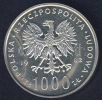 Lengyelország 1982. 1000Zl Ag "II. János Pál pápa látogatása" T:BU