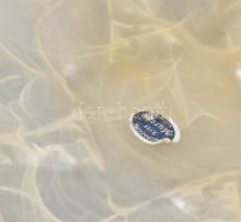 Murano Lavorazione fátyolüveg kínáló, címkével jelzett, hibátlan, 28x28x12 cm