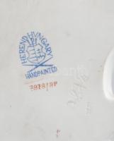 Herend Apponyi purpur mintás kétágú falikar. Jelzett, sérült, javított, egyik gyertyatartó fejrész l...