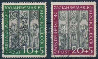 1951 A Lübecki Szent Mária-templom 700. évfordulója sor Mi 139-140