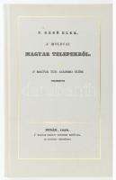 P. Gegő Elek: A moldvai magyar telepekről. Bp., 1987, ÁKV. Reprint kiadás. Kihajtható térkép-melléklettel. Kiadói egészvászon-kötés.