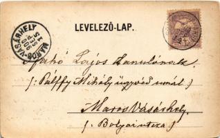1900 Székelyudvarhely, Odorheiu Secuiesc; Reáliskola. Gál János kiadása / school (EB)