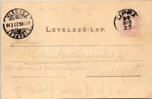 1899 (Vorläufer) Lippa, Lipova; látkép. Josef Zach kiadása / general view