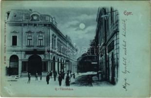 1899 (Vorläufer) Eger, Új városháza, gyógyszertár, Müller Ferenc üzlete (EB)